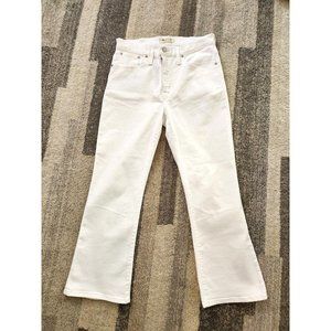 MADEWELL White CALI DEMI BOOT Jeans Sz 30 x 26" x 10.5 Rise x35 Overall Length